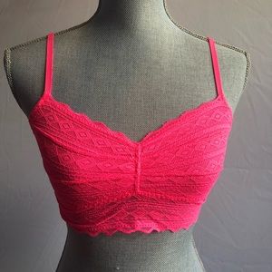 Victoria’s Secret Neon Hot Pink Lace Bralette Bra